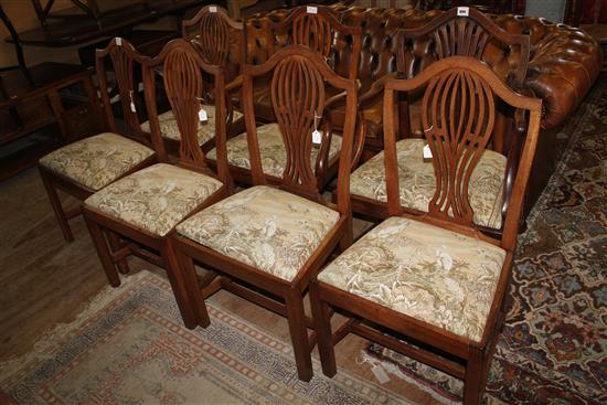 Set of 5 Georgian style dining chairs & 2 others(-)